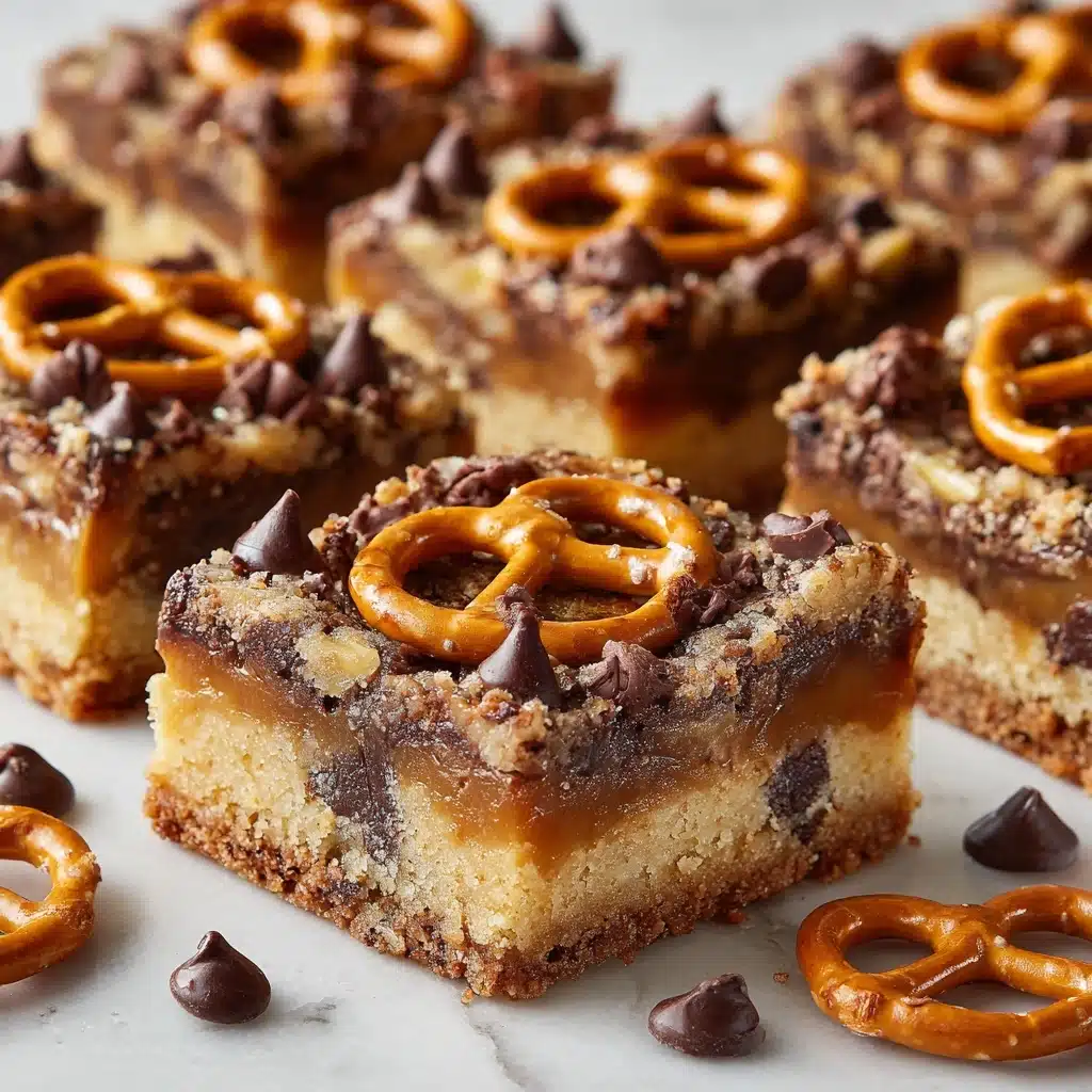 Salted Caramel Pretzel Blondies Recipe - Recipe Image