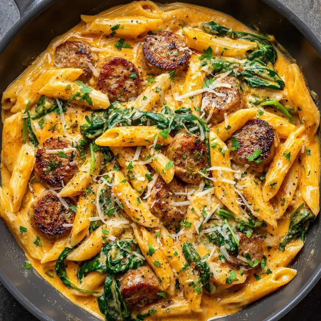 One Pot Creamy Cajun Sausage Pasta (30-Minutes) Recipe 4 One Pot Creamy Cajun Sausage Pasta (30-Minutes) Recipe - Recipe Image