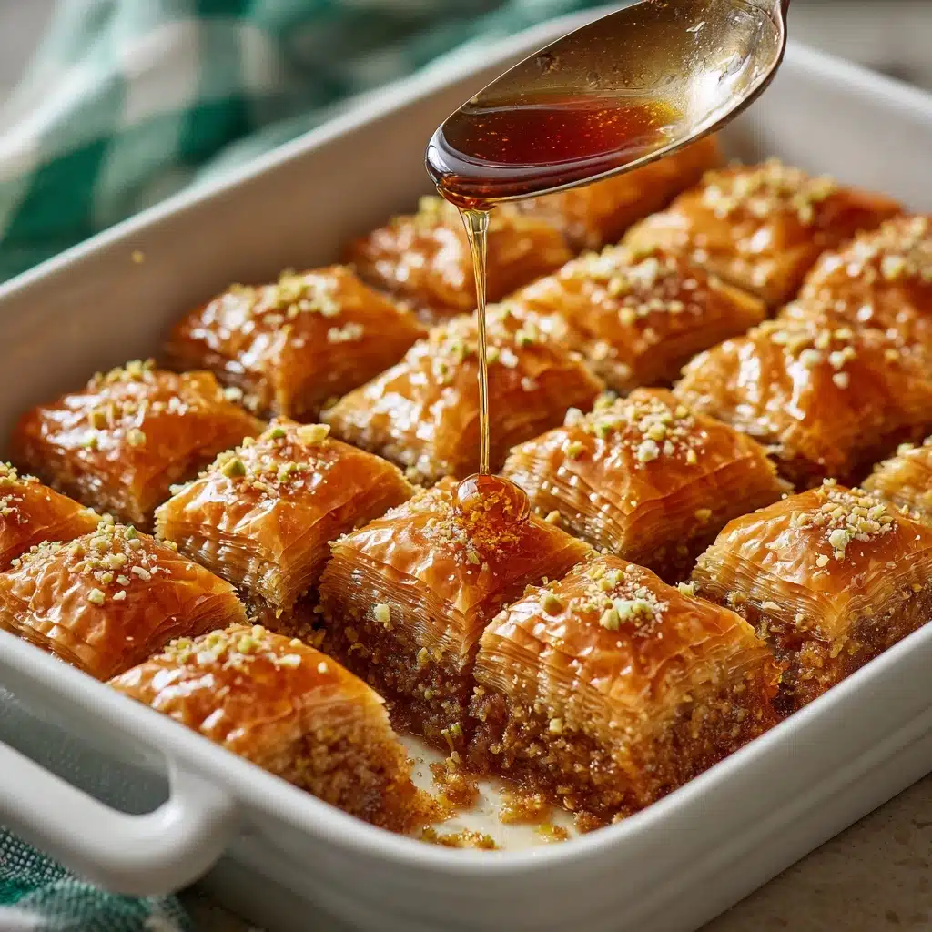 Traditional Homemade Greek Baklava with Walnuts and Pistachios 5 Traditional Homemade Greek Baklava with Walnuts and Pistachios - Recipe Image