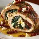 Rolled Up Chicken with Feta, Spinach, and Sun-Dried Tomatoes