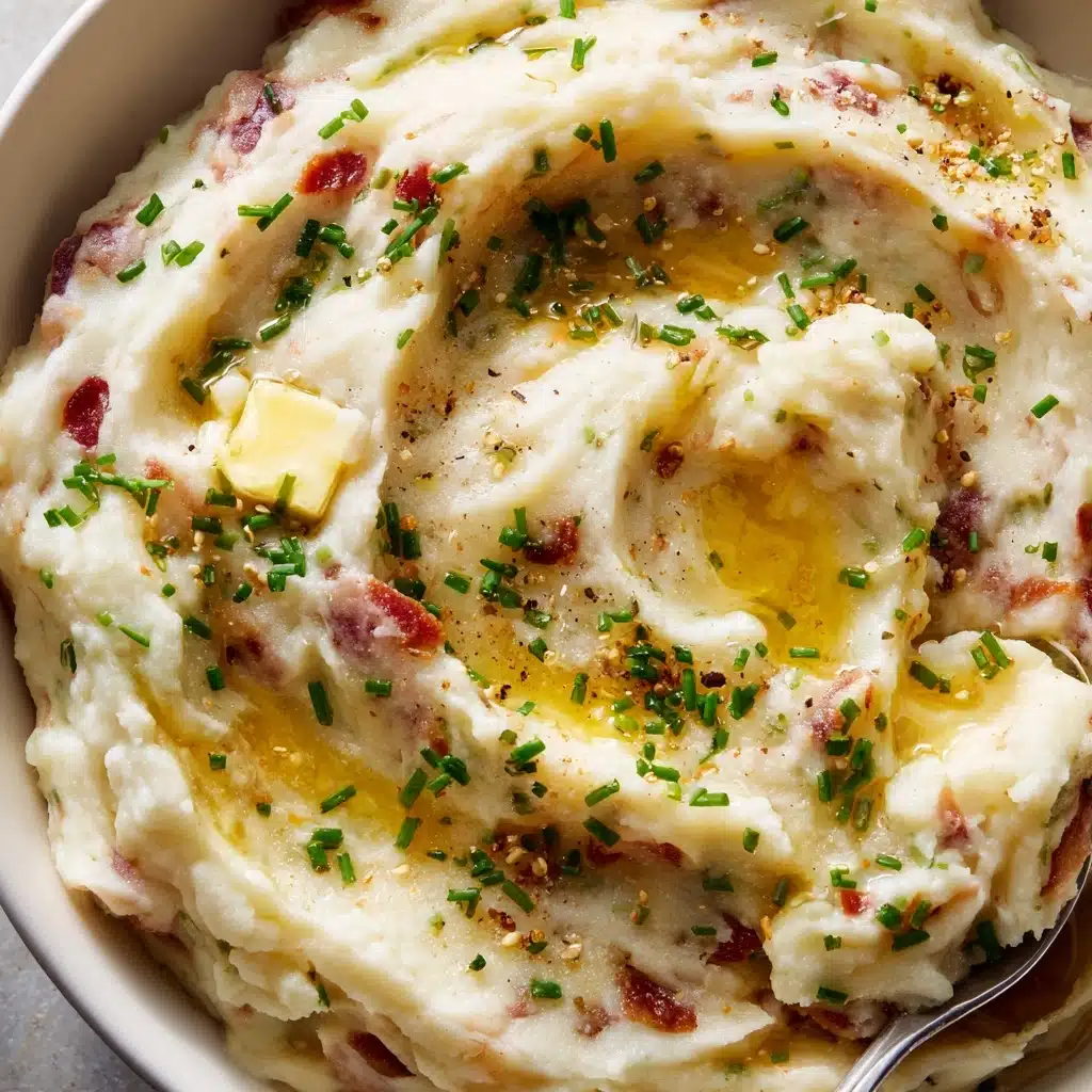 Steakhouse Red Skin Roasted Garlic Mashed Potatoes Recipe - Recipe Image