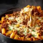 Cheesy Ground Beef Pasta Skillet (Print Format) Recipe