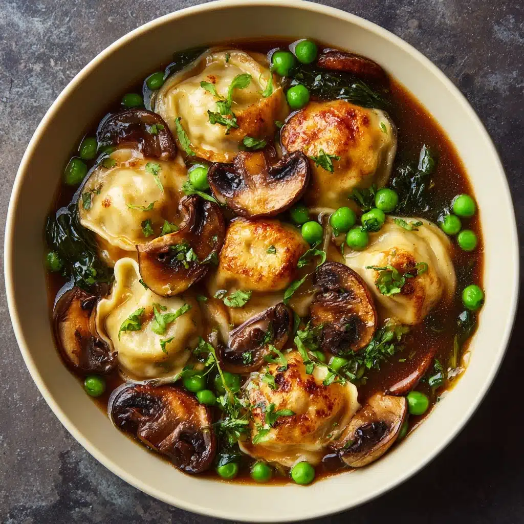 Potsticker Soup with Mushrooms & Bok Choy Recipe - Recipe Image