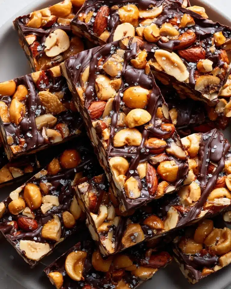 Dark Chocolate and Sea Salt Nut Bars Recipe