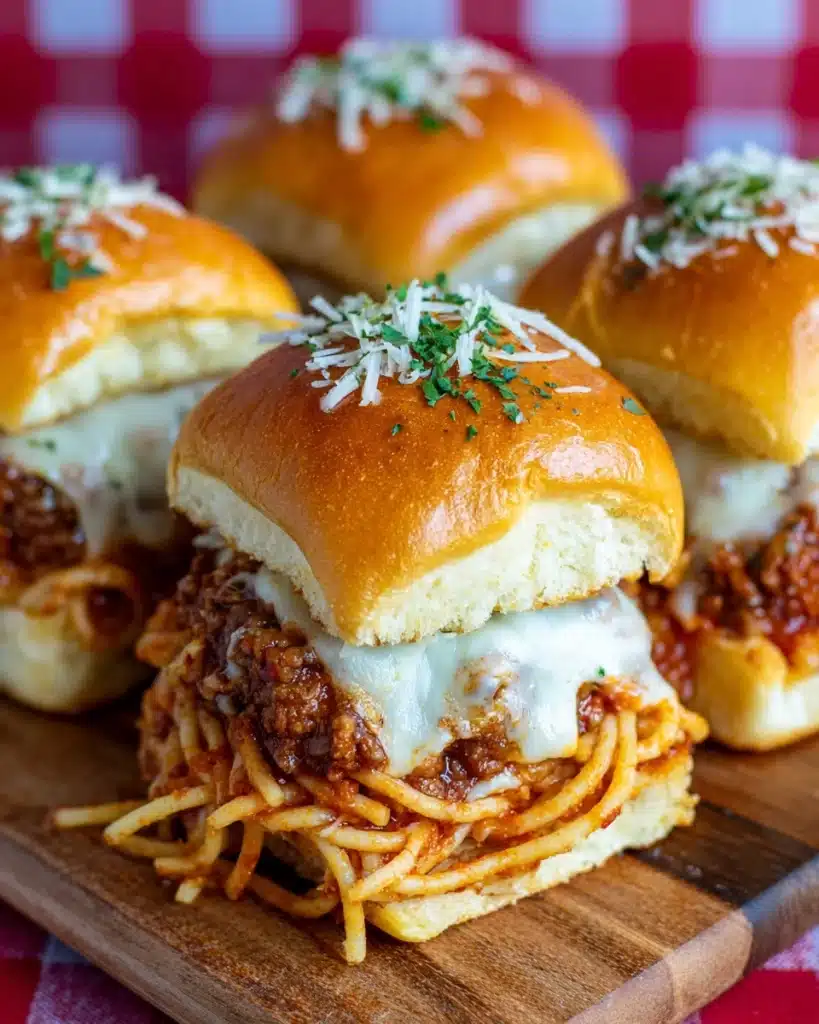 Easy Spaghetti Sliders Cheese Recipe