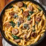 One Pot Creamy Cajun Sausage Pasta (30-Minutes) Recipe