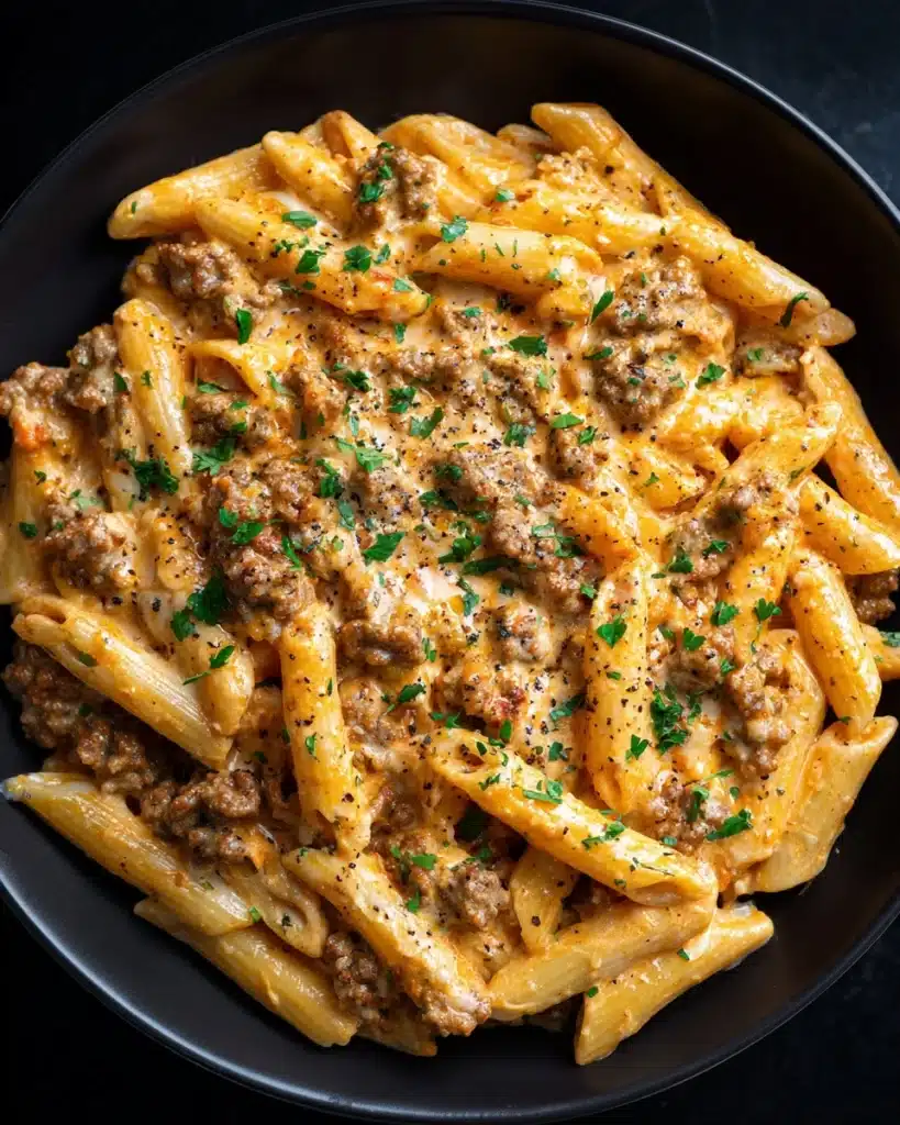 High Protein Creamy Beef Pasta Recipe