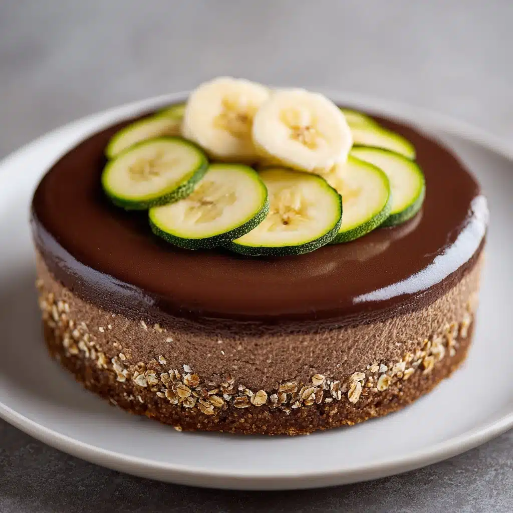 Luxuriously Fudgy Flourless Chocolate Zucchini Cake with Banana 4 Delicious Recipe - Recipe Image