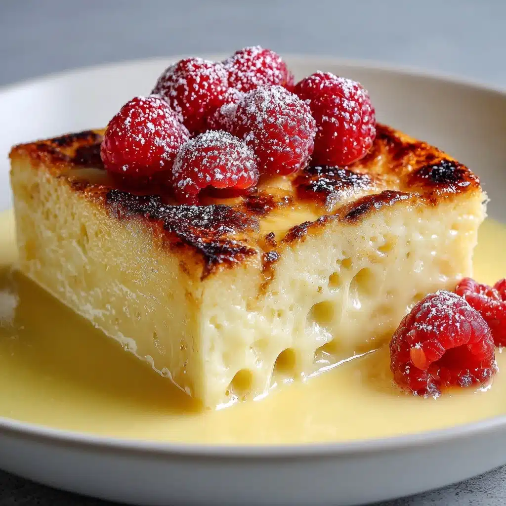 Custard Bread Pudding with Vanilla Sauce Recipe - Recipe Image