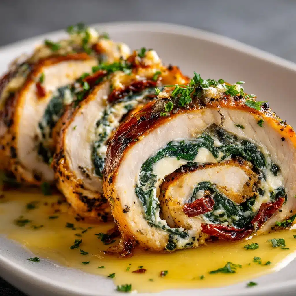 Rolled Up Chicken with Feta, Spinach, and Sun-Dried Tomatoes
 - Recipe Image