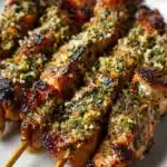 Ranch Garlic Parmesan Chicken Skewers
