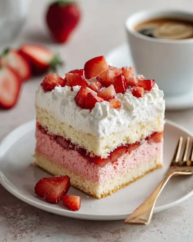 Strawberry Cheesecake Poke Cake Recipe