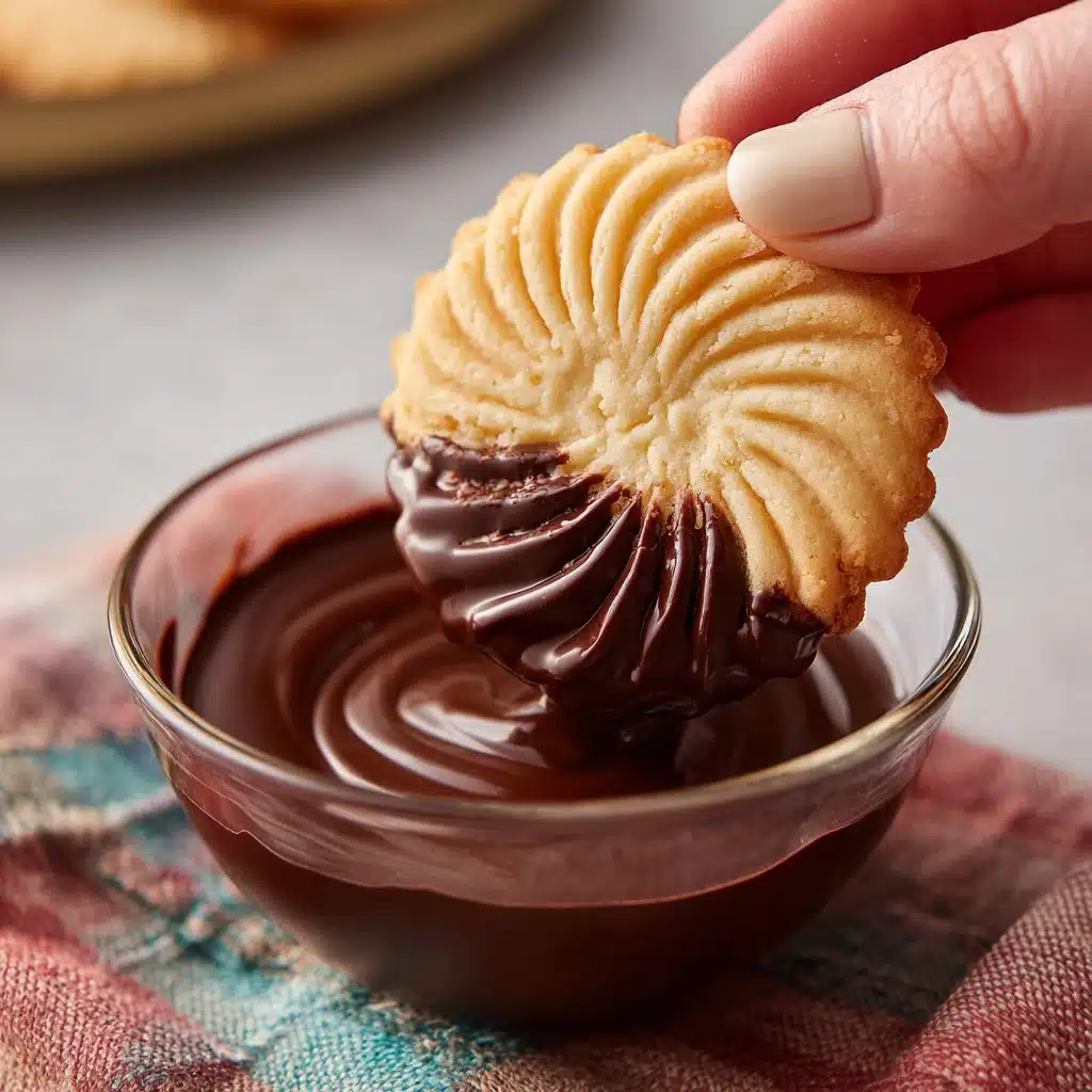 Butter Cookies Dipped in Chocolate with Sprinkles Recipe 5 Butter Cookies Dipped in Chocolate with Sprinkles Recipe - Recipe Image