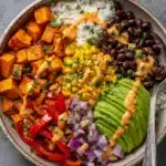 Vegan Sweet Potato Burrito Bowl Recipe