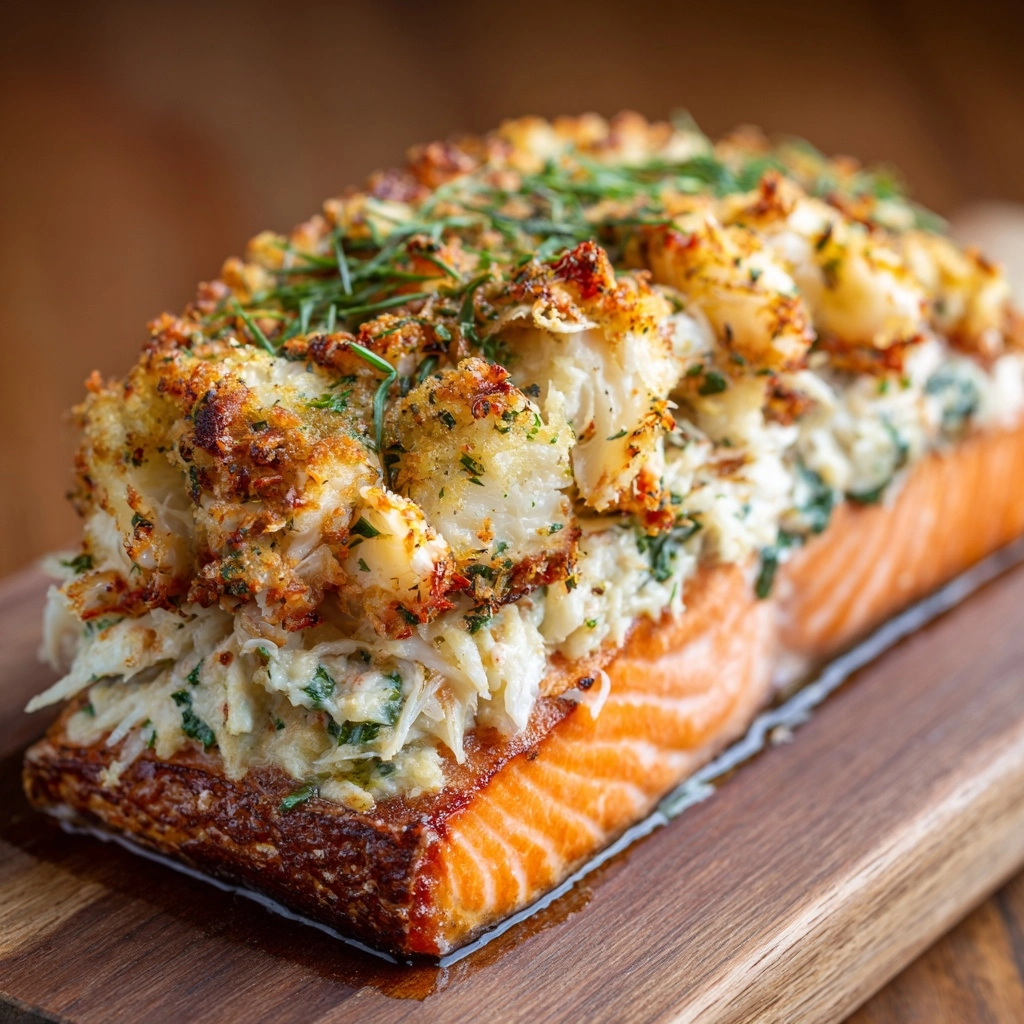 Crab & Shrimp Stuffed Salmon Recipe - Recipe Image
