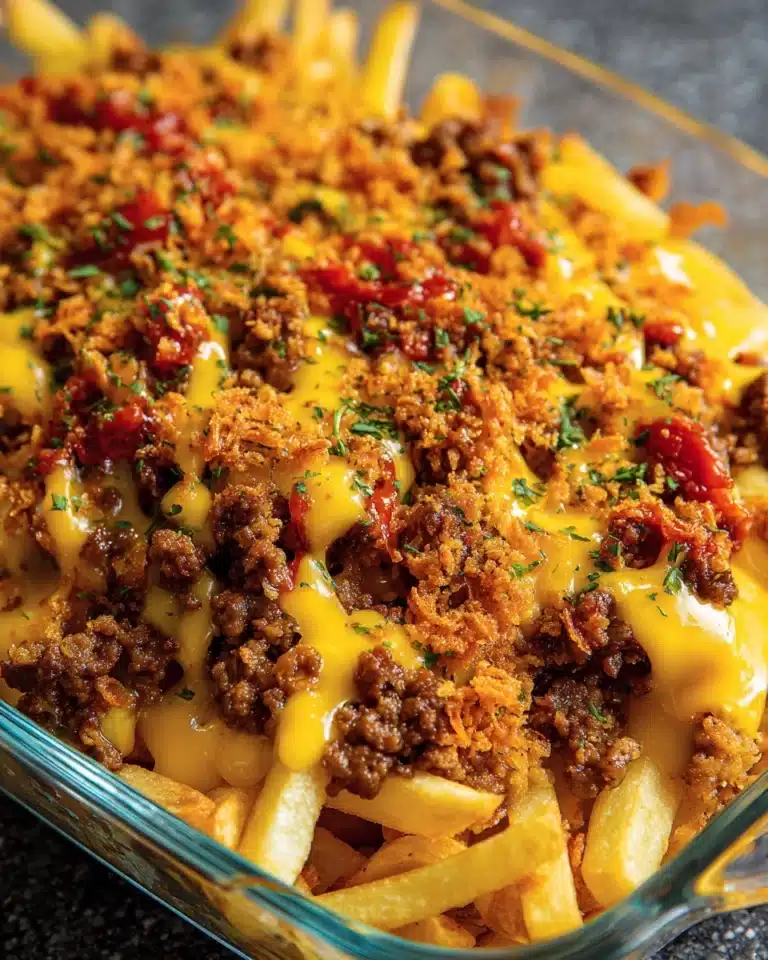 Cheeseburger French Fry Casserole (Print Format) Recipe