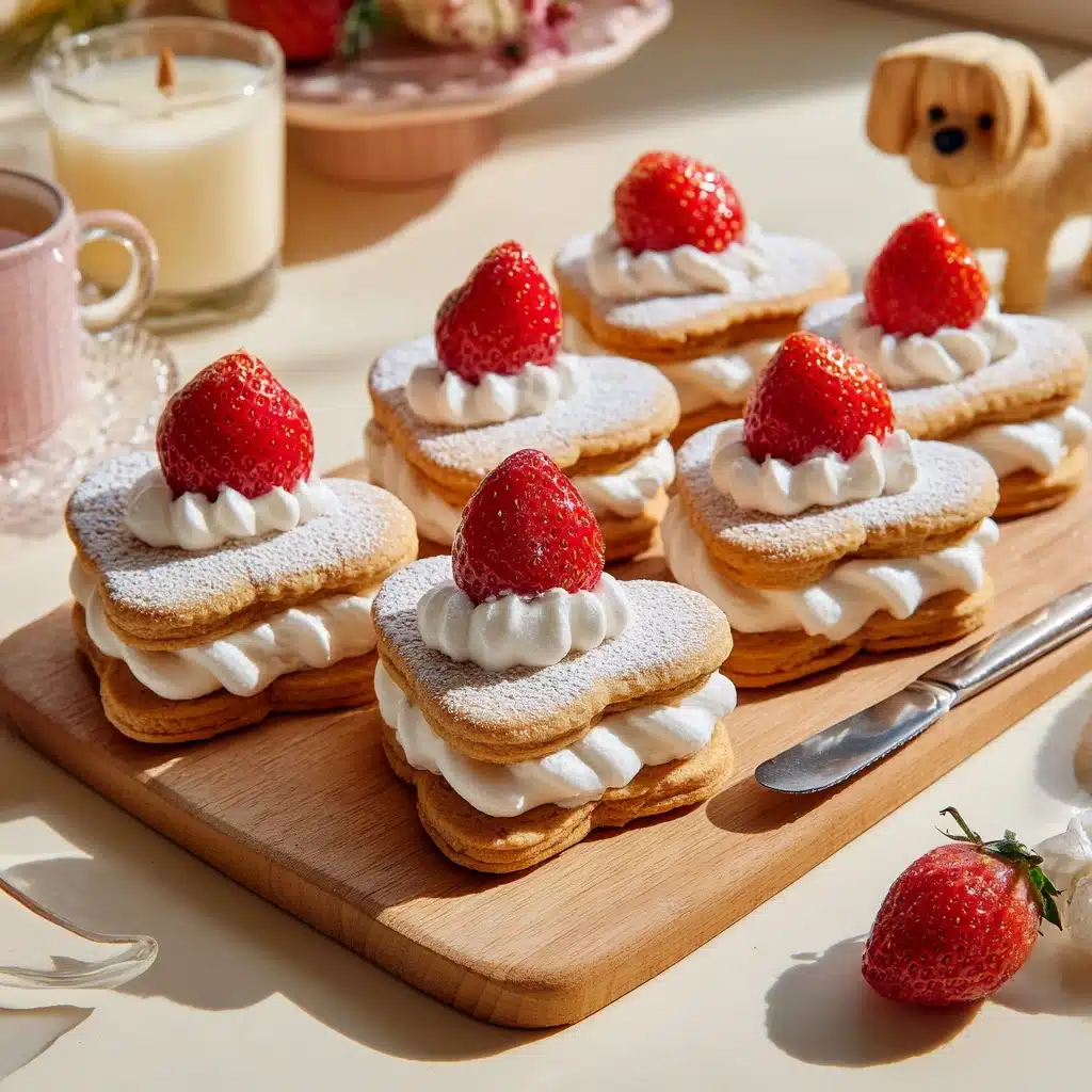 Heart-Shaped Strawberry Shortbread Cookies Recipe 4 Heart-Shaped Strawberry Shortbread Cookies Recipe - Recipe Image