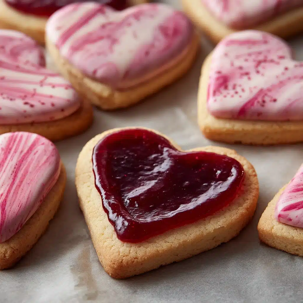 Heart-Shaped Strawberry Shortbread Cookies Recipe 5 Heart-Shaped Strawberry Shortbread Cookies Recipe - Recipe Image