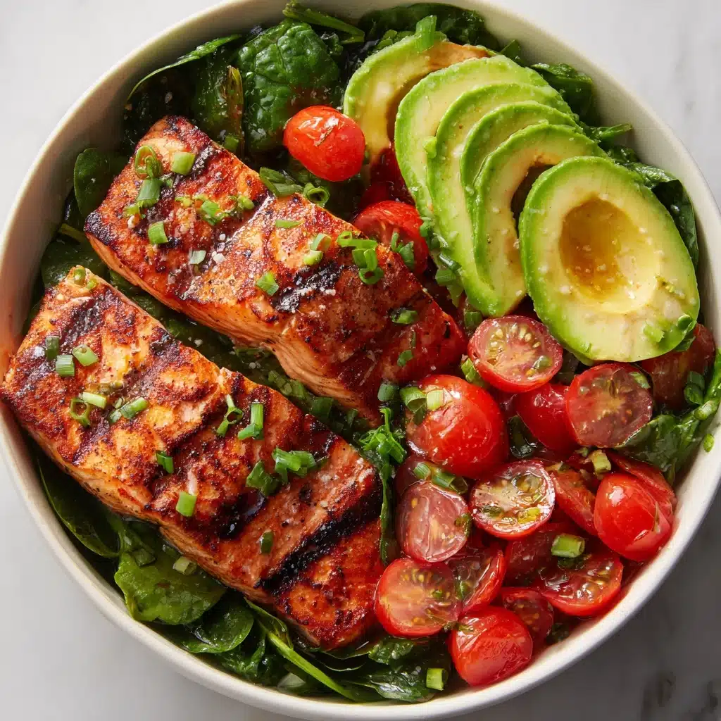Grilled Salmon Salad with Avocado Recipe - Recipe Image