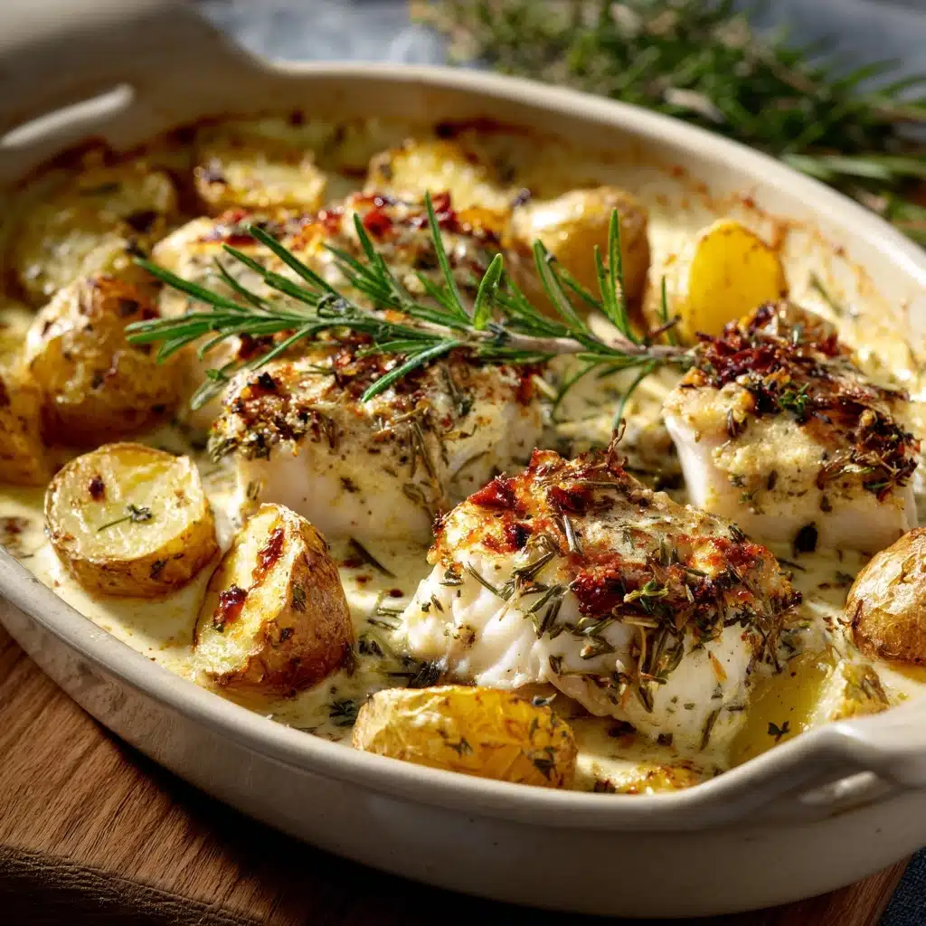 Cod & Potatoes in rosemary cream sauce Recipe 4 Cod & Potatoes in rosemary cream sauce Recipe - Recipe Image