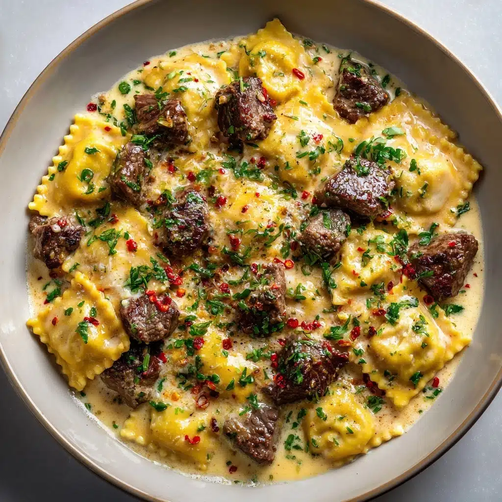 One-Skillet Garlic Butter Steak & Cheese Ravioli Recipe 4 One-Skillet Garlic Butter Steak & Cheese Ravioli Recipe - Recipe Image