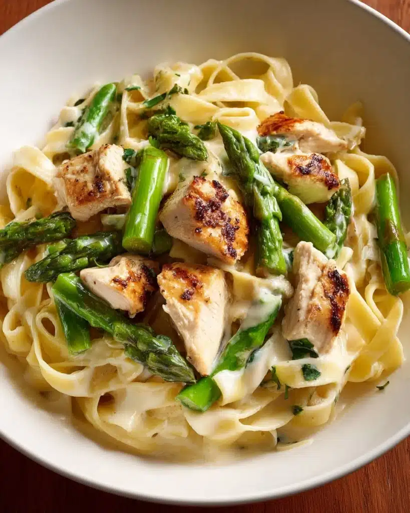 Chicken and Asparagus Fettuccine Recipe