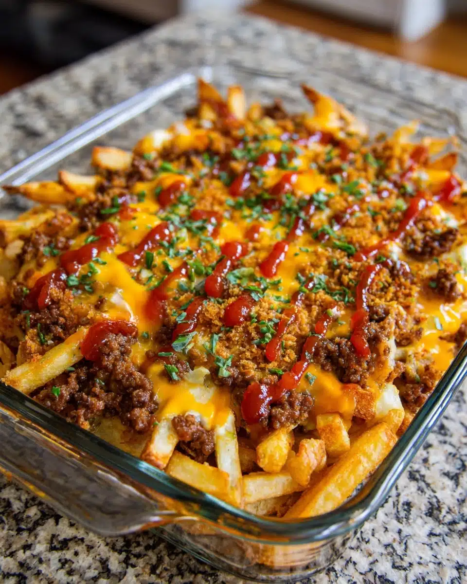Cheeseburger French Fry Casserole (Print Format) Recipe - Recipe Image