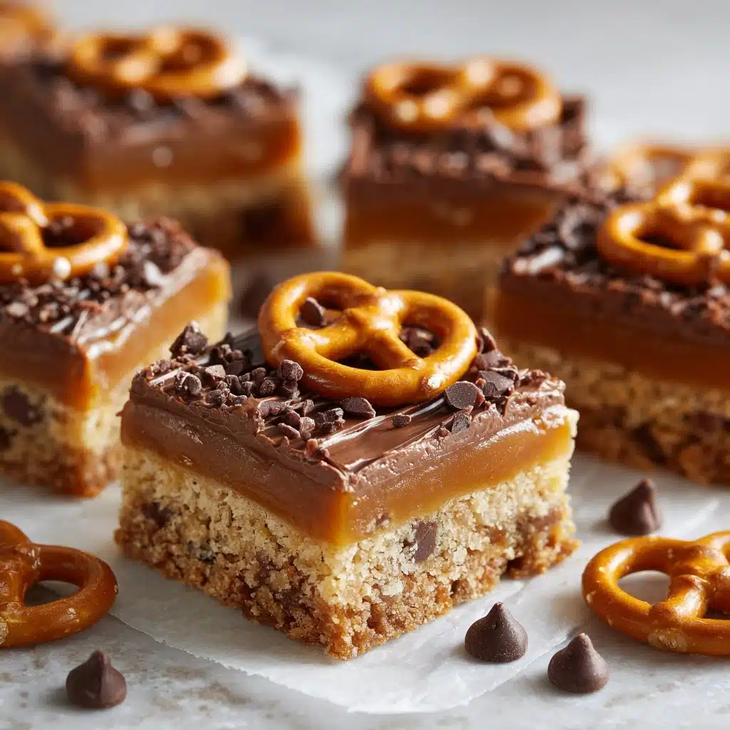 Salted Caramel Pretzel Blondies Recipe - Recipe Image