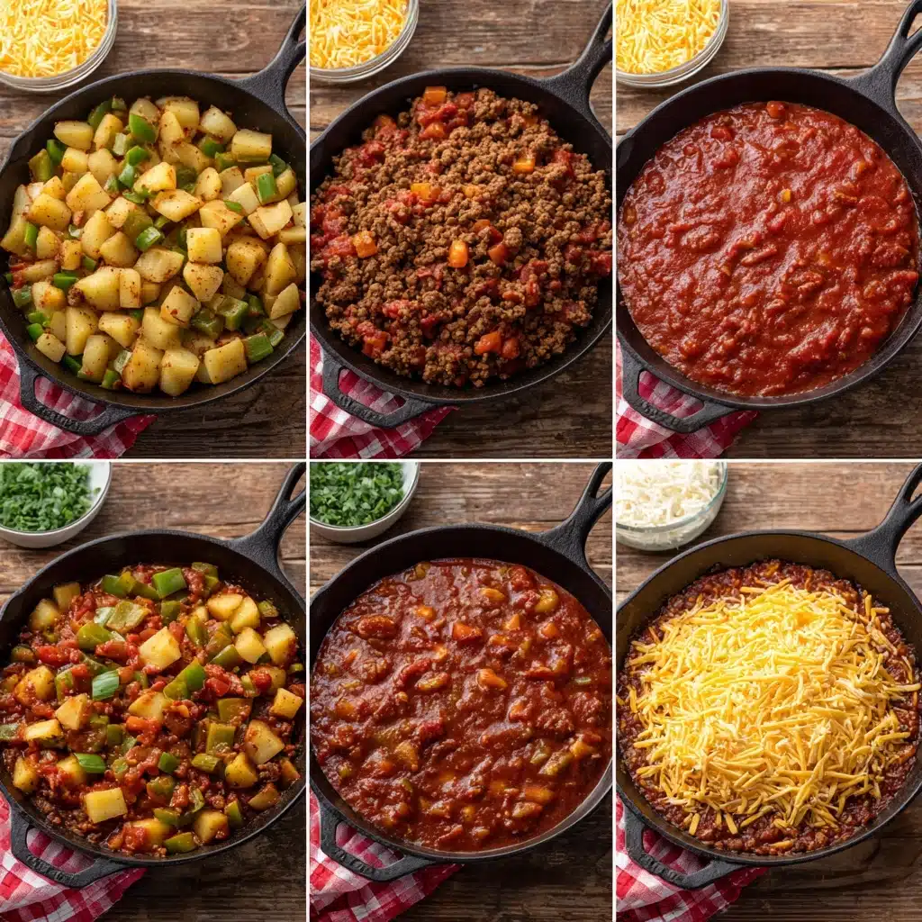 Cheesy Sloppy Joe Potato Skillet Recipe 5 Cheesy Sloppy Joe Potato Skillet Recipe - Recipe Image