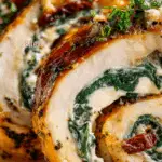 Rolled Up Chicken with Feta, Spinach, and Sun-Dried Tomatoes