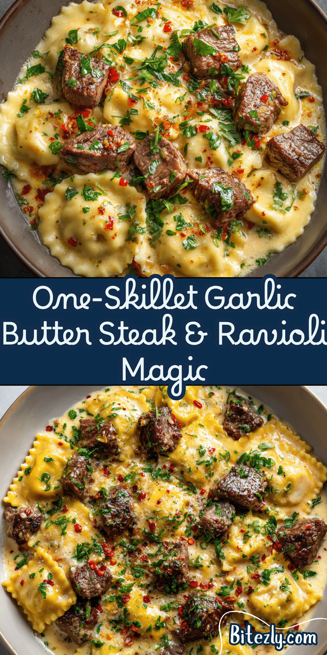 One-Skillet Garlic Butter Steak & Cheese Ravioli: Easy Comfort Food Recipe