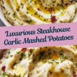 Steakhouse Red Skin Roasted Garlic Mashed Potatoes Recipe