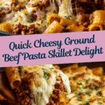 Cheesy Ground Beef Pasta Skillet (Print Format) Recipe