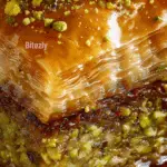 Traditional Homemade Greek Baklava with Walnuts and Pistachios