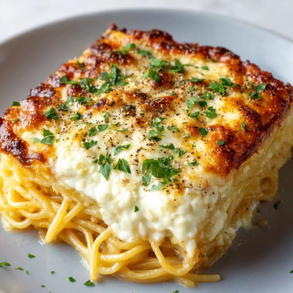 Baked Cream Cheese Spaghetti Casserole Recipe - Recipe Image
