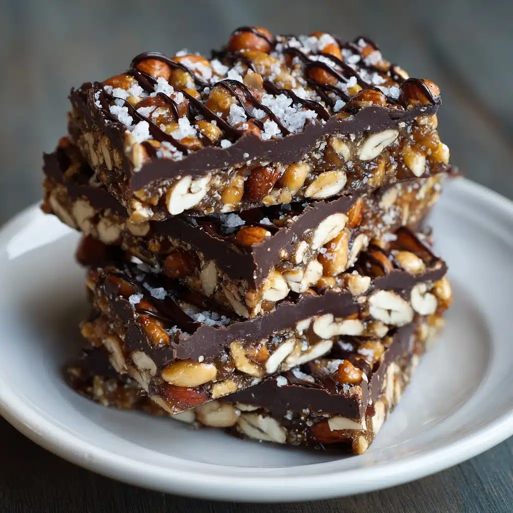 Dark Chocolate and Sea Salt Nut Bars Recipe - Recipe Image