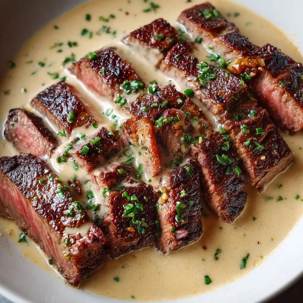 Juicy Steak with Creamy Garlic Sauce Recipe 5 Juicy Steak with Creamy Garlic Sauce Recipe - Recipe Image