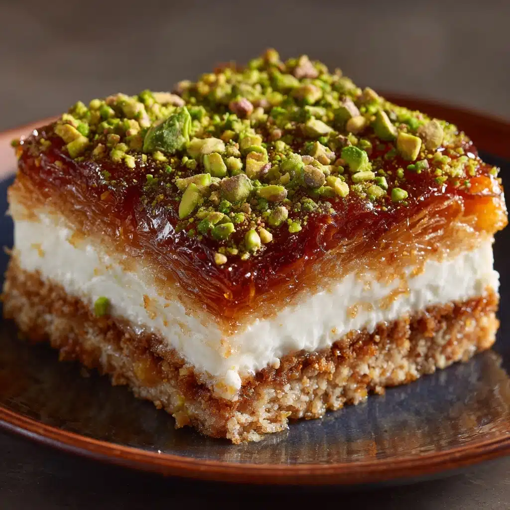 Honey Pistachio Baklava Cheesecake Recipe - Recipe Image