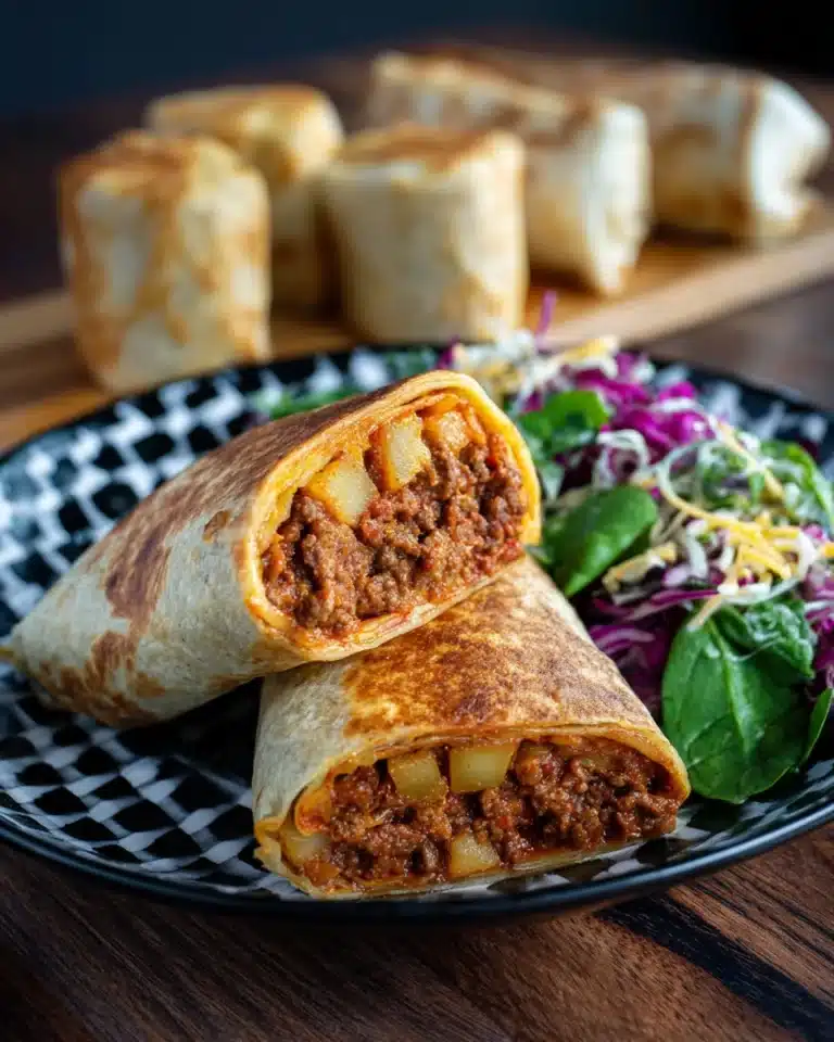 Cheesy Beef and Potato Burritos Recipe
