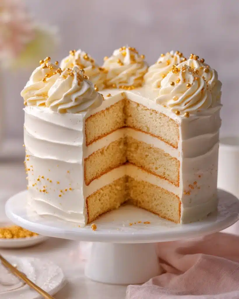 White Almond Wedding Cake Recipe