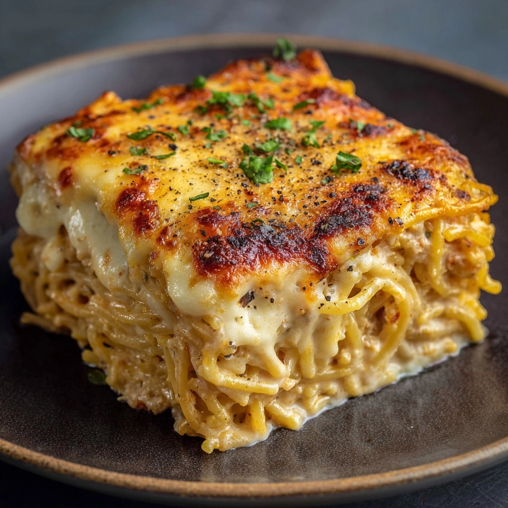 Baked Cream Cheese Spaghetti Casserole Recipe 4 Baked Cream Cheese Spaghetti Casserole Recipe - Recipe Image
