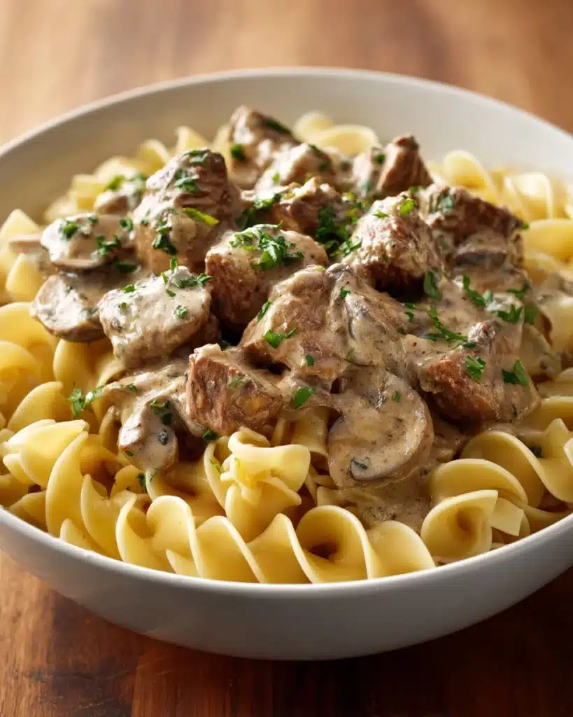 Creamy Beef Stroganoff Recipe