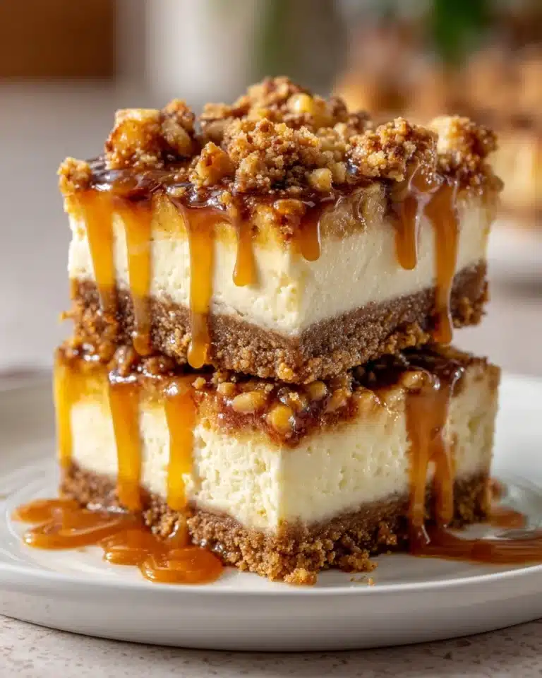 Caramel Apple Cheesecake Bars Recipe