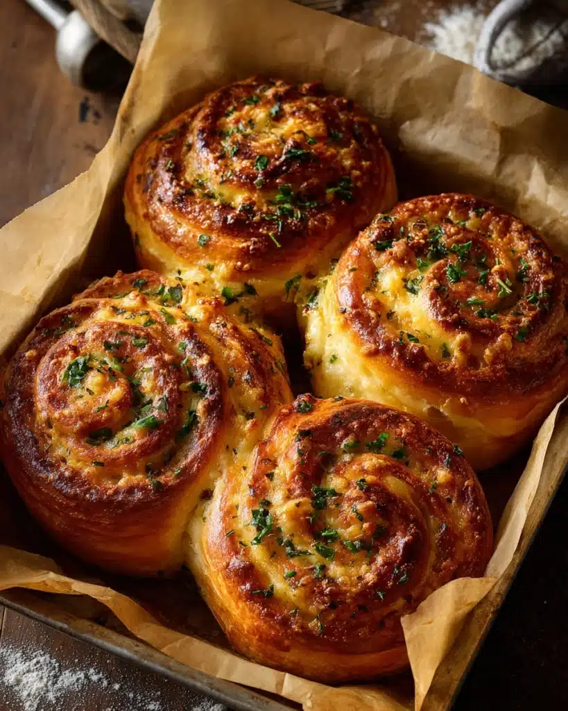 Buttery cheese Garlic Rolls Recipe