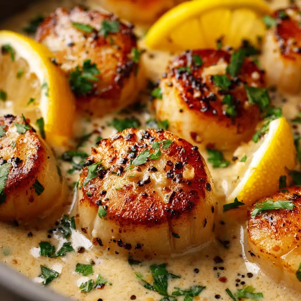 Buttery Garlic Seared Scallops Recipe - Recipe Image