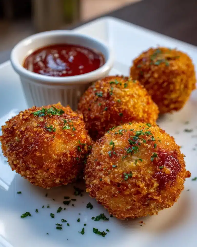 Cheesy Italian Arancini Balls Recipe