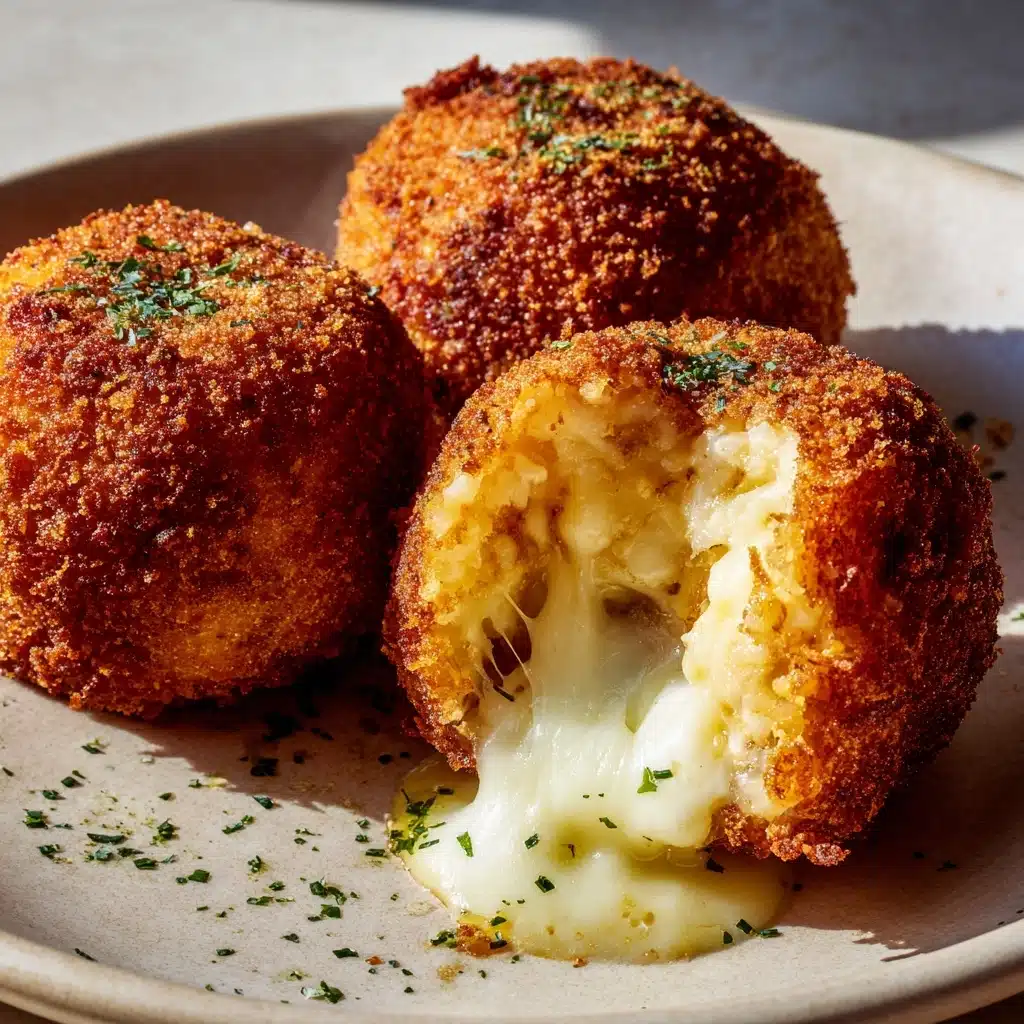 Cheesy Italian Arancini Balls Recipe - Recipe Image