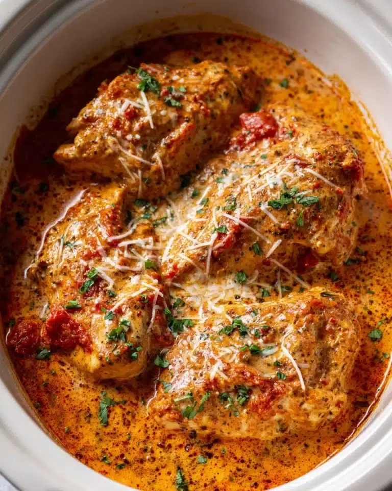 Slow Cooker Creamy Tomato Basil Chicken Recipe