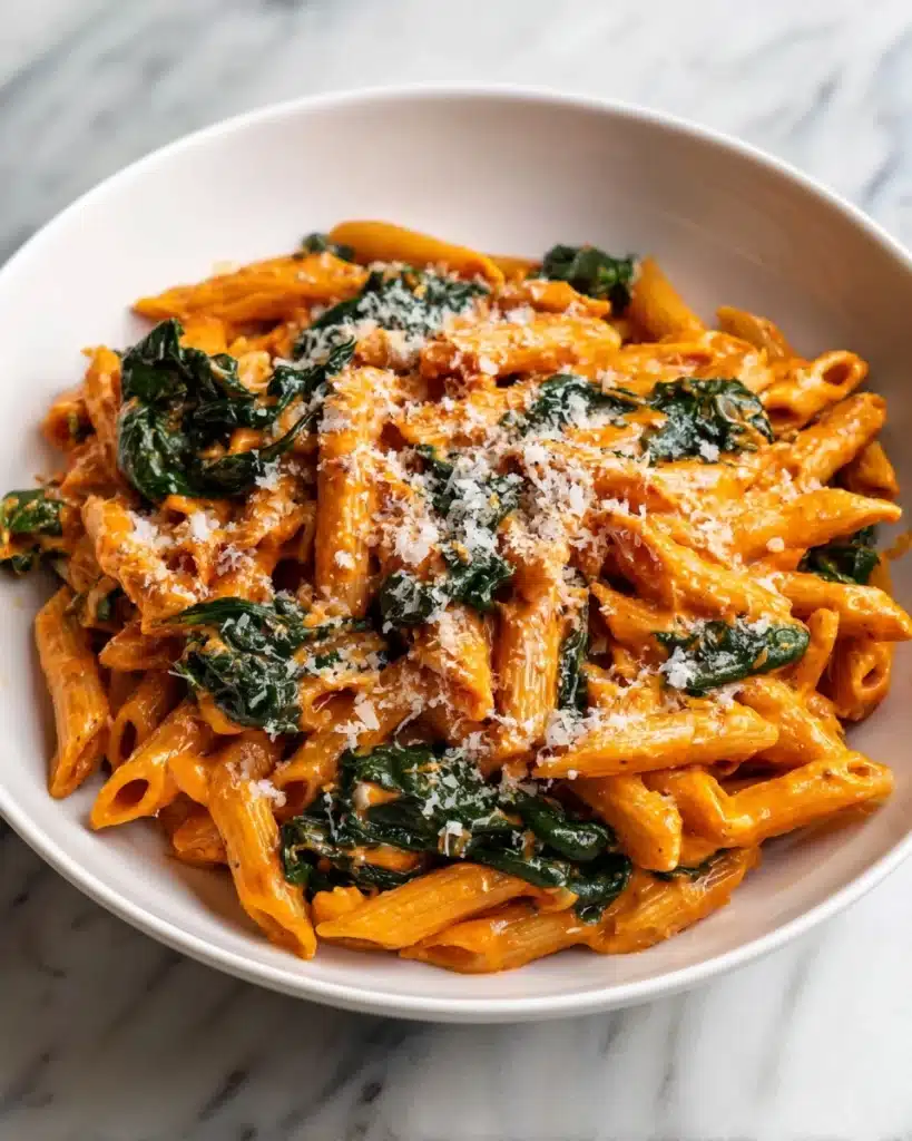 Tomato Spinach Chicken Pasta Recipe