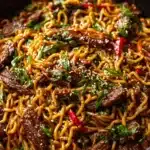 Sticky Beef Noodles Recipe